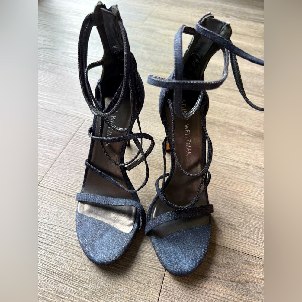 Stuart Weitzman 🌟NEW🌟Blue Heeled Sandals Elegant Design
